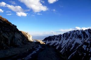 Nubra Valley in Ladakh is meeting point of the Saltro Range, the Karakoram Range and Ladakh Range. Shayok river and Nubra River meet at Deskit Hundar Sumoor confluence.